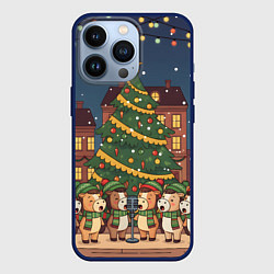 Чехол iPhone 13 Pro Новогодний хор лошадок
