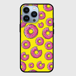 Чехол для iPhone 13 Pro Пончики Гомера, цвет: 3D-черный