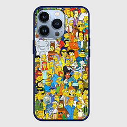 Чехол для iPhone 13 Pro Simpsons Stories, цвет: 3D-тёмно-синий