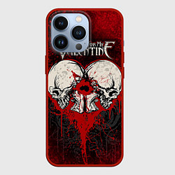 Чехол для iPhone 13 Pro BFMV: Duo Skulls, цвет: 3D-красный