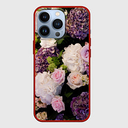 Чехол для iPhone 13 Pro Весенние цветы, цвет: 3D-красный
