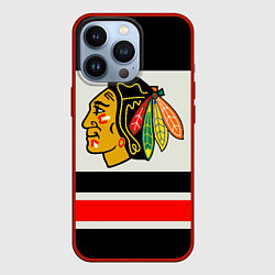 Чехол для iPhone 13 Pro Chicago Blackhawks, цвет: 3D-красный