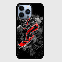 Чехол для iPhone 13 Pro Сноубордист, цвет: 3D-черный