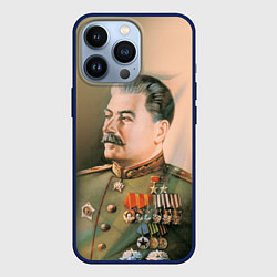 Чехол для iPhone 13 Pro Иосиф Сталин, цвет: 3D-тёмно-синий