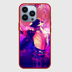 Чехол для iPhone 13 Pro Michael Jackson: Moon, цвет: 3D-красный