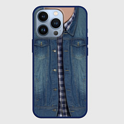Чехол для iPhone 13 Pro Джинсовка, цвет: 3D-тёмно-синий