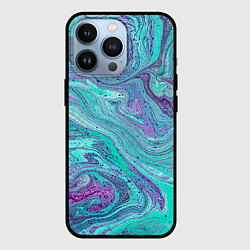 Чехол для iPhone 13 Pro Смесь красок, цвет: 3D-черный