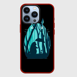 Чехол iPhone 13 Pro Тоторо в лесу