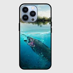 Чехол для iPhone 13 Pro Рыбалка на спиннинг, цвет: 3D-черный