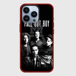Чехол для iPhone 13 Pro Fall out boy band, цвет: 3D-красный