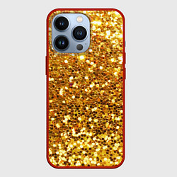 Чехол iPhone 13 Pro Золотое мерцание