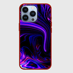 Чехол для iPhone 13 Pro Цветные разводы, цвет: 3D-красный