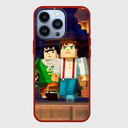 Чехол для iPhone 13 Pro Minecraft Men's, цвет: 3D-красный