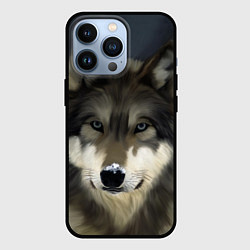 Чехол для iPhone 13 Pro Зимний волк, цвет: 3D-черный