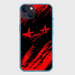 Чехол для iPhone 14 Plus АлисА, цвет: 3D-голубой