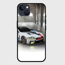 Чехол для iPhone 14 Plus BMW Motorsport Mission 8, цвет: 3D-черный