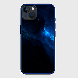 Чехол для iPhone 14 Plus Звезды сквозь облака, цвет: 3D-тёмно-синий