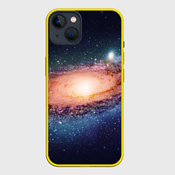 Чехол для iPhone 14 Plus Недосягаемый космос, цвет: 3D-желтый