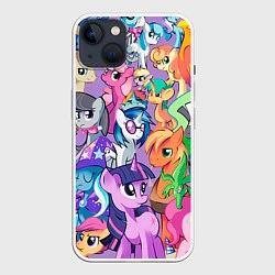 Чехол для iPhone 14 Plus My Little Pony, цвет: 3D-белый