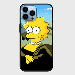 Чехол для iPhone 14 Pro Max Mona Liza, цвет: 3D-черный