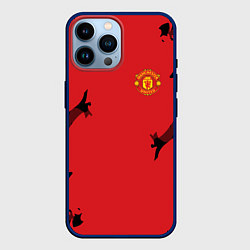 Чехол для iPhone 14 Pro Max FC Manchester United: Red Original, цвет: 3D-тёмно-синий