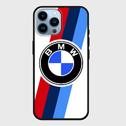Чехол для iPhone 14 Pro Max BMW M: White Sport, цвет: 3D-черный