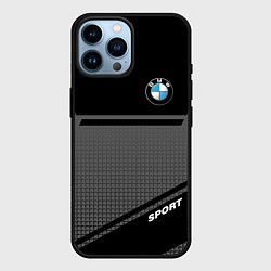 Чехол для iPhone 14 Pro Max BMW SPORT БМВ СПОРТ, цвет: 3D-черный