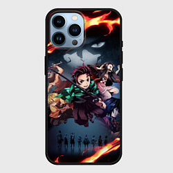 Чехол для iPhone 14 Pro Max KIMETSU NO YAIBA, цвет: 3D-черный