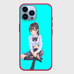 Чехол для iPhone 14 Pro Max Anime girl, цвет: 3D-малиновый