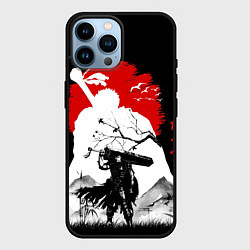 Чехол для iPhone 14 Pro Max Берсерк силуэт Гатса, цвет: 3D-черный