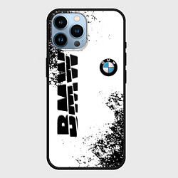 Чехол для iPhone 14 Pro Max BMW БМВ РАЗРЕЗАННОЕ ЛОГО, цвет: 3D-черный