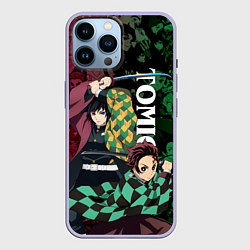 Чехол для iPhone 14 Pro Max ТОМИОКА, КЛИНОК РАССЕКАЮЩИЙ ДЕМОНОВ, цвет: 3D-светло-сиреневый