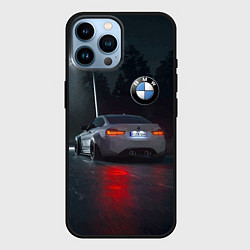 Чехол для iPhone 14 Pro Max Крутая бэха на ночной трассе, цвет: 3D-черный