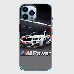Чехол для iPhone 14 Pro Max BMW M 240 i Racing - Motorsport - M Power, цвет: 3D-голубой