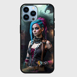 Чехол для iPhone 14 Pro Max Fantasy Jinx Art Arcane League of Legends, цвет: 3D-черный