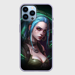 Чехол для iPhone 14 Pro Max Jinx art Arcane League of Legends, цвет: 3D-светло-сиреневый