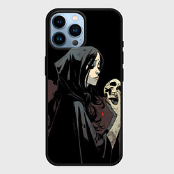Чехол для iPhone 14 Pro Max Кукла Колдуна с черепoм, цвет: 3D-черный