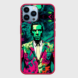 Чехол для iPhone 14 Pro Max Че Гевара в современном стиле, цвет: 3D-малиновый