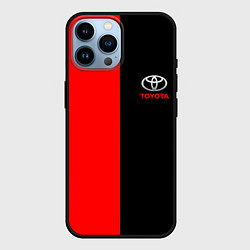 Чехол для iPhone 14 Pro Max Toyota car красно чёрный, цвет: 3D-черный