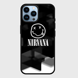 Чехол для iPhone 14 Pro Max Nirvana текстура рок, цвет: 3D-черный