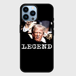 Чехол для iPhone 14 Pro Max Мем Трамп после покушения: легенда, цвет: 3D-черный