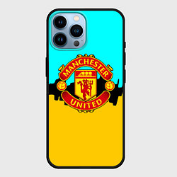 Чехол для iPhone 14 Pro Max Манчестер Юнайтед текстура, цвет: 3D-черный