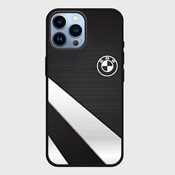 Чехол для iPhone 14 Pro Max BMW sport line geometry steel, цвет: 3D-черный