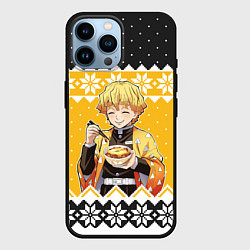 Чехол для iPhone 14 Pro Max Зеницу новогодний свитер из Demon slayer, цвет: 3D-черный