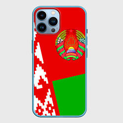 Чехол для iPhone 14 Pro Max Патриот Беларуси, цвет: 3D-голубой