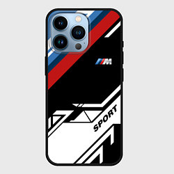 Чехол для iPhone 14 Pro BMW GEOMETRY SPORT БМВ M PERFORMANCE, цвет: 3D-черный