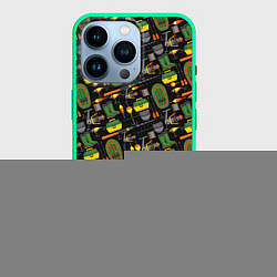 Чехол для iPhone 14 Pro Время порыбачить, цвет: 3D-мятный