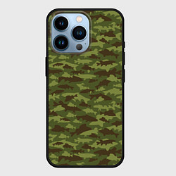 Чехол для iPhone 14 Pro Рыбак камуфляж из рыб, цвет: 3D-черный