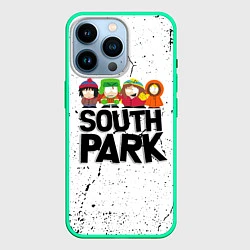 Чехол для iPhone 14 Pro Южный парк мультфильм - персонажи South Park, цвет: 3D-мятный