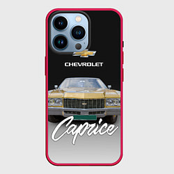 Чехол для iPhone 14 Pro Американская машина Chevrolet Caprice 70-х годов, цвет: 3D-малиновый